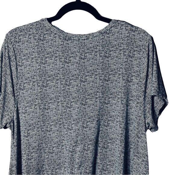 Chelsea & Theadore Black & White Stretchy Round Neckline, Short Sleeves Sz XXL - Picture 5 of 8